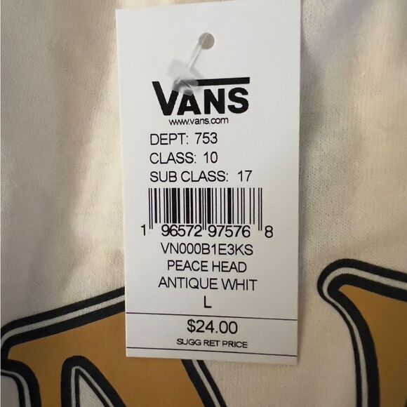 Vans 1966 Peace Head Short Sleeve Graphic Tee- Size Large - Picture 5 of 8